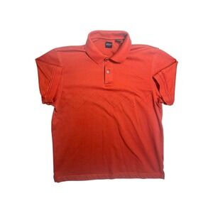 Arrow Men's Medium Red Orange Short-Sleeve‎ Polo | Classic Casual Shirt